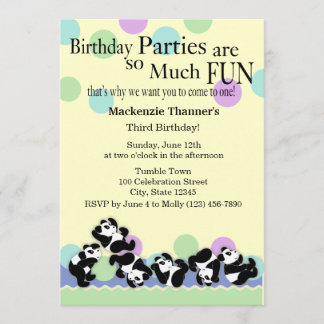 Invitación Panda Mania