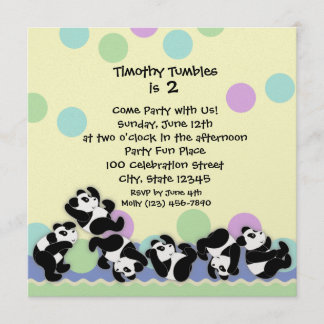 Invitación Panda Mania