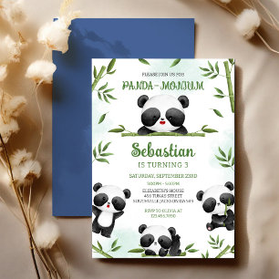 Invitación Panda-monium Cumpleaños de Panda