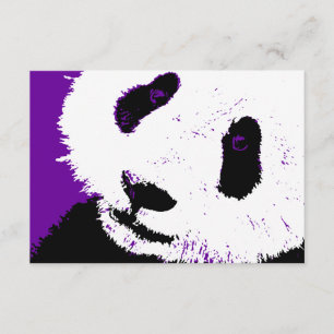 Invitación panda morada
