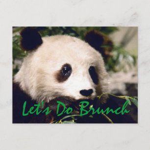 Invitación Panda Munching Greens INVITATION ~ EZ2 PERSONALIZA