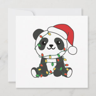 Invitación Panda Navidad Animales de Invierno Pandas