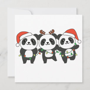 Invitación Panda Navidad Navidad Animales Pandas Lindos Invi