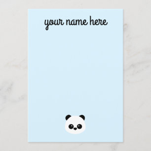 Invitación Panda Notecards personalizados para niños