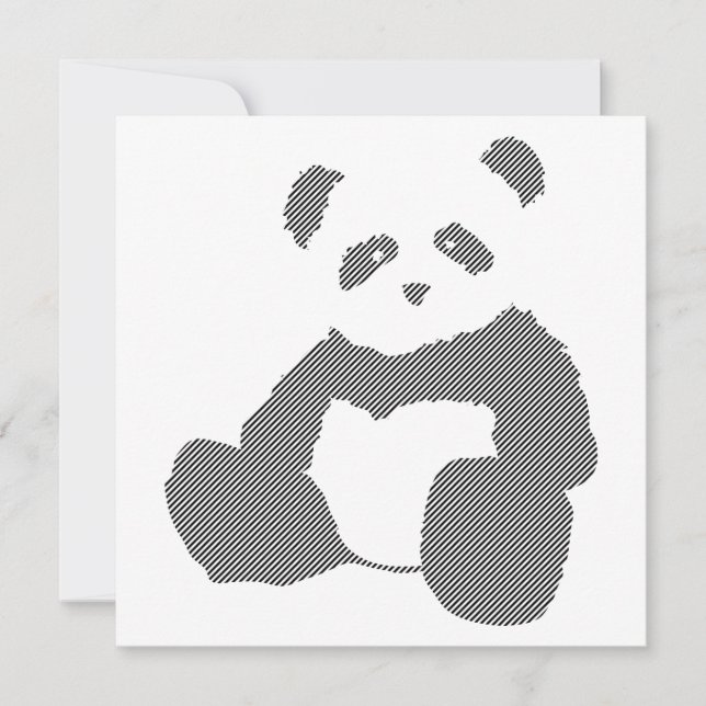 Invitación panda plush (Anverso)