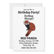 Panda Rojo Sensándose Sleepy Funny Panda Rojo Cump