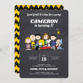 Invitación Pandilla de cacahuetes | Cumpleaños de Chalkboard