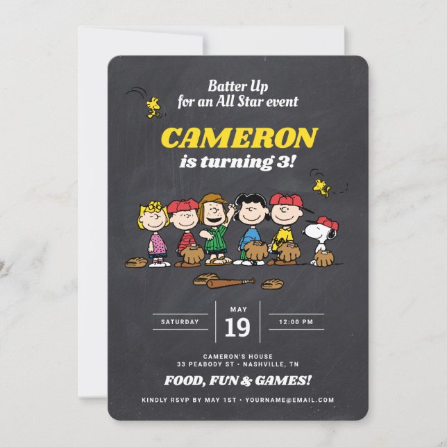 Invitación Pandilla de cacahuetes | Invita de cumpleaños de b (Anverso)