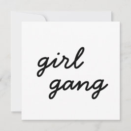 Invitación pandilla de chicas guion lindo feminista moderno p