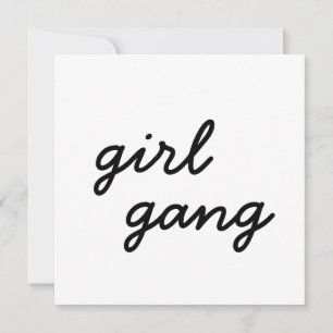 Invitación pandilla de chicas guion lindo feminista moderno p