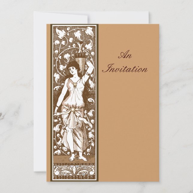 Invitación Panel decorativo de época victoriana (Anverso)