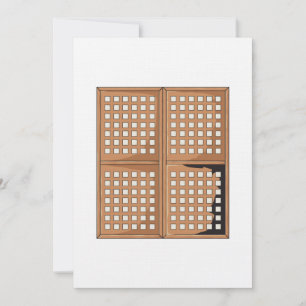 Invitación Paneles de la ventana de la cáscara de la antigua 