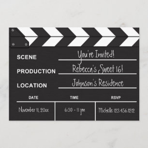 Invitación Paneles de película Sweet 16