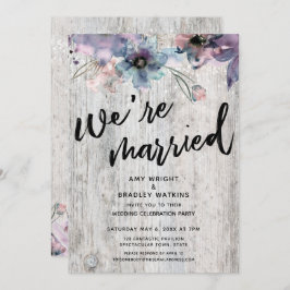 Invitación Paneles meteorológicos Flores Luces Estamos casado