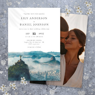 Invitación Panorama de Río Destino Brasil Foto Boda