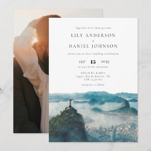 Invitación Panorama de Río Destino Brasil Foto Boda