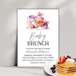 Invitación Panqueque acuático con ducha de brunch-bebé Berrie