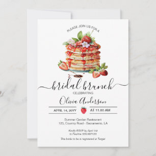 Invitación Panqueque de ducha de Brunch de novia
