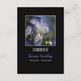 Invitación Pansies 1 Celebración del servicio conmemorativo d