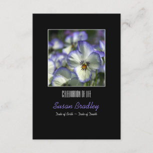 Invitación Pansies 2 Celebración del servicio conmemorativo d