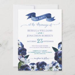Invitación Pansies pintados