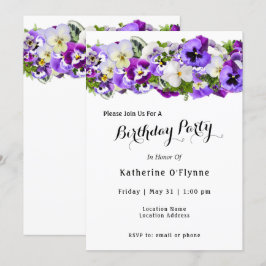 Invitación Pansy Birthday