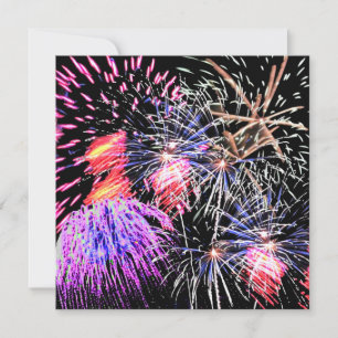 Invitación Pantalla de fuegos artificiales
