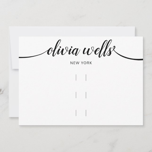 Invitación Pantalla horizontal de tres clips de pelo 5x7 (Anverso)