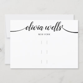 Invitación Pantalla horizontal de tres clips de pelo 5x7