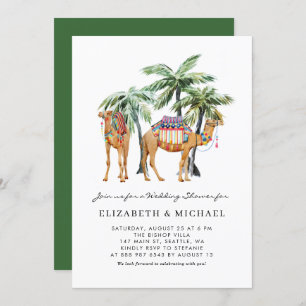 Invitación Pantalón de los Camellos Tropicales Palm Trees Des