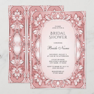 Invitación Pantalón floral rosa ducha de novia