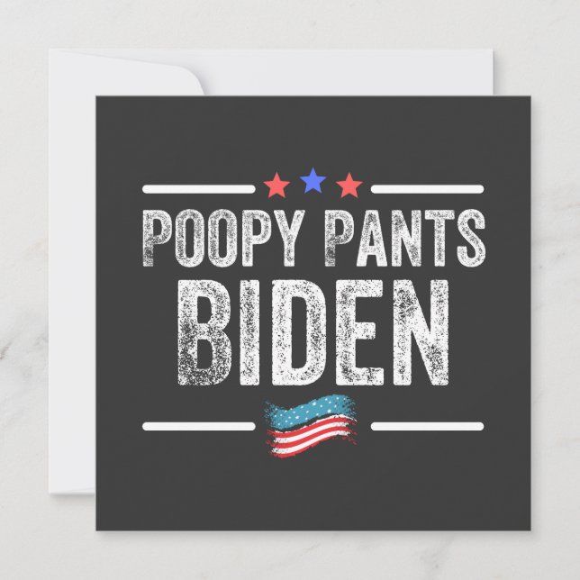 Invitación Pantalones Cagados Biden (Anverso)
