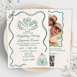 Invitación Pantalones retro dibujados a mano todo en un Boda