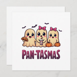 Invitación Pantasmas Gracioso Fantasma Groovy Retro Halloween