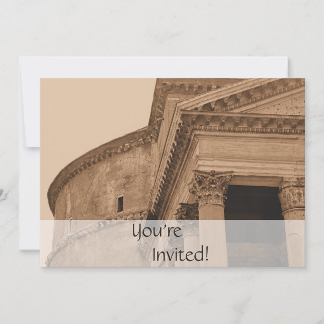 Invitación Panteón personalizado de Roma| Fiesta italiano de  (Anverso)