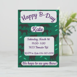 Invitación Panteras Negras Feliz Cumpleaños