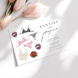 Invitación Panties and Prosecco Lingerie Bridal Shower