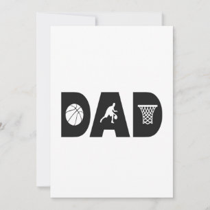 Invitación Papá Baloncesto Regalo del Día del Padre Baloncest