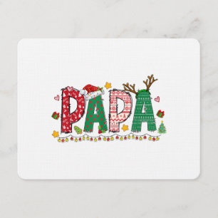 Invitación Papa Claus Luces de Navidad Pijama Familia Combina