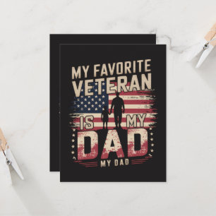 Invitación Papá Día del Padre Mi Veterano Favorito