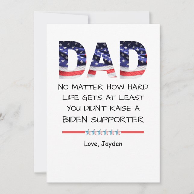 Invitación Papá divertido que no criaste a un liberal (Anverso)