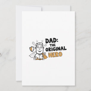 Invitación Papá el Día del Héroe Original