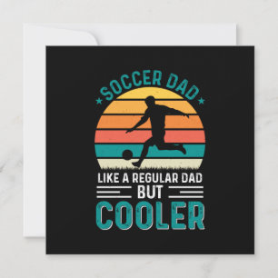 Invitación Papá Fútbol Atardecer Retro