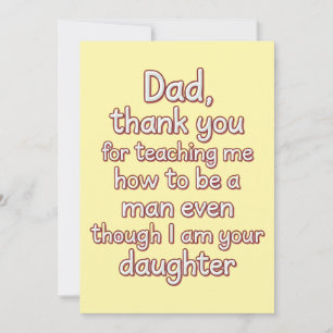 Invitación Papá Gracias Por Enseñarme A Ser Un Hombre