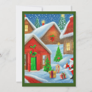 Invitación Papá, la Navidad se cae en la escena de los regalo