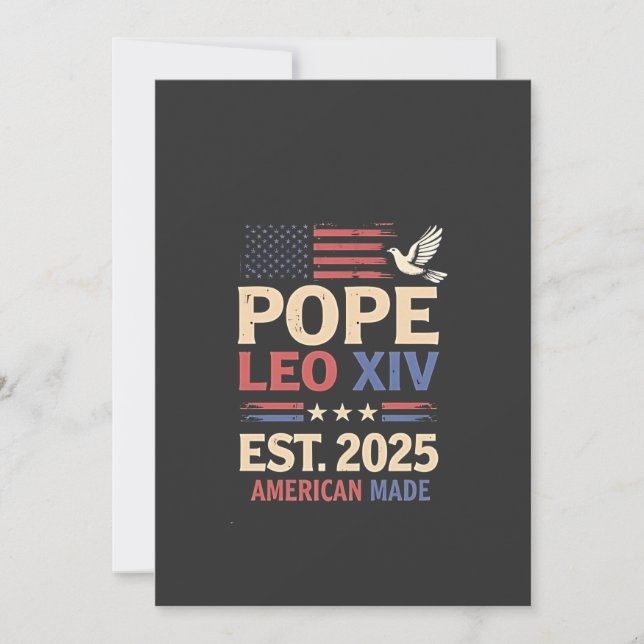 Invitación Papa León XIV est. Bandera de los Estados Unidos e (Anverso)