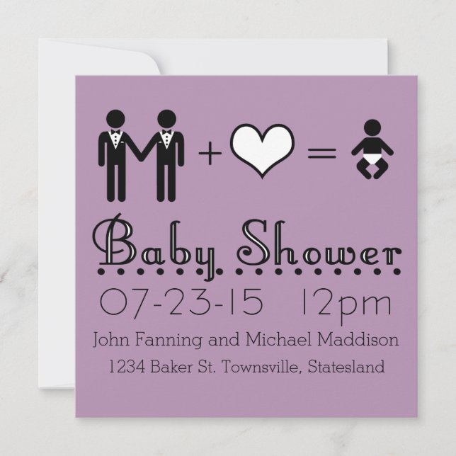 Invitación Papá moderno personalizado del icono de Baby (Anverso)