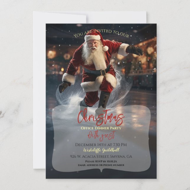 Invitación Papá Noel en el hielo (Anverso)