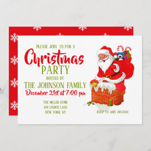 Invitación Papá Noel en el personalizado del techo