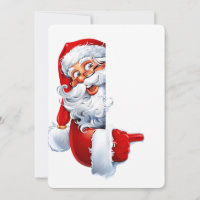 Papá Noel Espiando – Clipart Navideño Festivo para